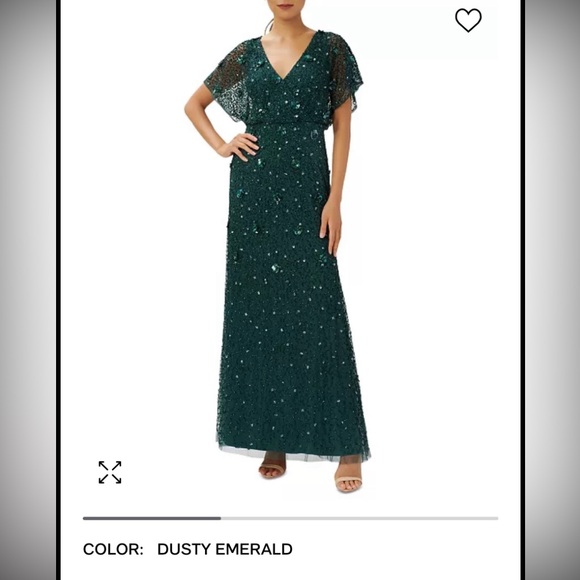 Green Emerald Adrianna Papell Maxi Dress - Picture 1 of 2